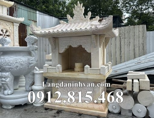 Mẫu bàn thờ thiên thờ thần linh thổ địa, qua thần linh đá vàng đẹp - Cây thờ thờ thần linh