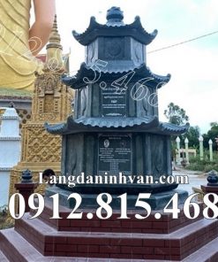 Mẫu tháp đá xanh rêu đẹp bán tại Thành Phố Hồ Chí Minh, Sài Gòn -Tháp mộ lục giác để tro cốt