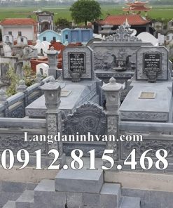 Mẫu lăng mộ đá đôi đơn giản đẹp bán tại Hải Dương - Lăng mộ đá tại Hải Dương