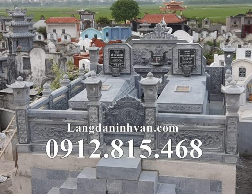 Mẫu lăng mộ đá đôi đơn giản đẹp bán tại Hải Dương - Lăng mộ đá tại Hải Dương