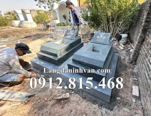 Mẫu mộ đá đôi đơn giản, hiện đại đẹp bán tại Quảng Ninh - Mộ đá đẹp tại Quảng Ninh