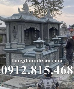 Mẫu mộ đôi 1 mái đẹp bán tại Lạng Sơn - Chụp mộ đá 1 mái tại Lạng Sơn