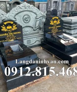 Mẫu mộ đôi đá hoa cương, granite đẹp bán tại Hưng Yên - Chụp mộ đá hoa cương tại Hưng Yên