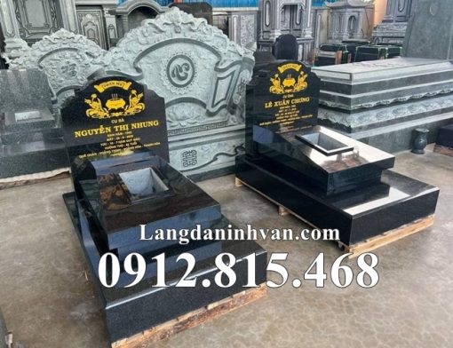 Mẫu mộ đôi đá hoa cương, granite đẹp bán tại Hưng Yên - Chụp mộ đá hoa cương tại Hưng Yên