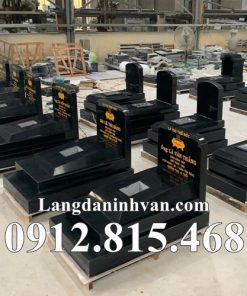 Mẫu mộ đôi đá hoa cương hiện đại đẹp bán tại Hà Nam - Mộ đá hoa cương, granite tại Hà Nam