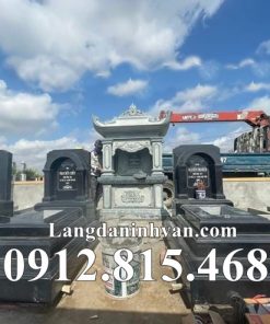 Mẫu mộ đôi đẹp đá hoa cương, granite bán tại Lạng Sơn - Mộ đá hoa cương đẹp tại Lạng Sơn