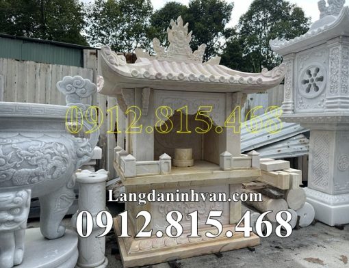 Mẫu am thờ tro cốt đá vàng đẹp bán tại Tiền Giang - Nhà để đựng hũ tro cốt tại Tiền Giang