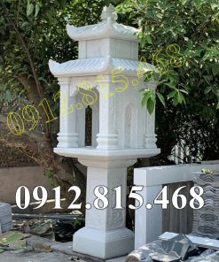 Mẫu miếu thờ đá trắng đẹp bán tại Quảng Ninh - Bàn thờ thiên thờ thần linh ngoài trời tại Quảng Ninh
