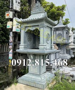 Mẫu miếu thờ đá xanh rêu đẹp bán tại Quảng Ninh - Cây hương thờ thần linh ngoài trời tại Quảng Ninh