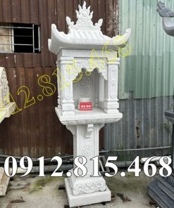 Mẫu miếu thờ nhỏ thờ thần linh đẹp bán tại Hà Nội - Miếu thờ đá trắng tại Hà Nội