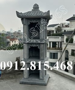 Mẫu miếu thờ thần linh 3 tầng đẹp bán tại Hồ Chí Minh, Sài Gòn - Cây hương ngoài trời 3 tầng tại Hồ Chí Minh