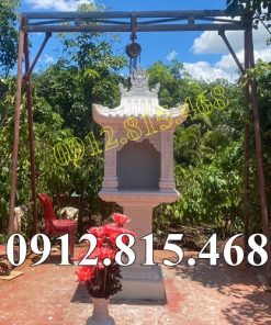 Mẫu miếu thờ thần linh đá trắng đẹp bán tại Quảng Ninh - Bàn thờ thiên ngoài trời tại Quảng Ninh