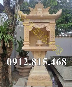 Mẫu am thờ đá vàng đẹp bán tại Cần Thơ, Hậu Giang, Sóc Trăng - Am thờ để tro cốt, thờ thần linh ngoài trời tại Cần Thơ