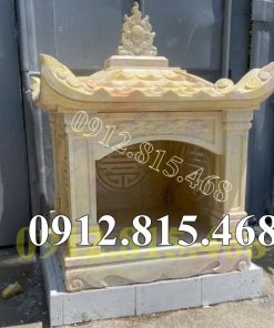Mẫu am thờ đá vàng đơn giản đẹp bán tại Vĩnh Long, Bến Tre, Trà Vinh - Miếu thờ ngoài trời tại Vĩnh Long