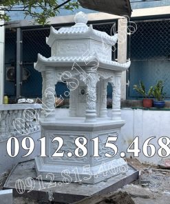 Mẫu tháp để tro cốt, hài cốt bằng đá trắng đẹp bán tại Đà Nẵng, Quảng Nam - Tháp mộ lục giác tại Đà Nẵng