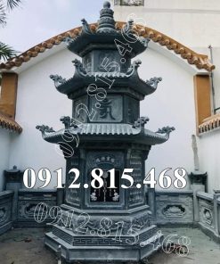 Mẫu tháp để tro cốt xây hình lục giác đẹp bán tại Huế - Bảo tháp đá đẹp tại Thừa Thiên Huế