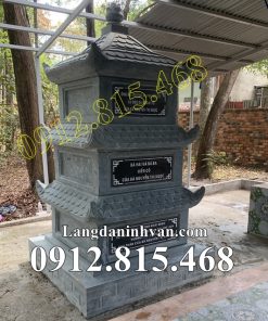 Mẫu tháp thờ cốt đá khối xanh rêu đơn giản đẹp bán tại Đắk Lắk, Phú Yên - Tháp đá để tro cốt tại Đắk Lắk