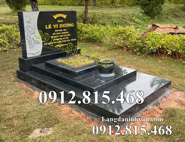 Mẫu mộ đá granite kim sa đẹp bán tại Thái Nguyên - Mộ đá hoa viên tại Thái Nguyên