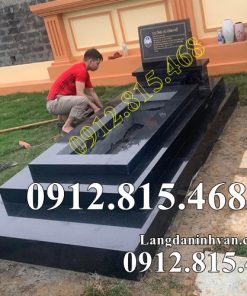 Mẫu mộ đá granite kim sa nguyên khối đẹp bán tại Quảng Ninh - Mộ đá hoa cương đẹp tại Quảng Ninh