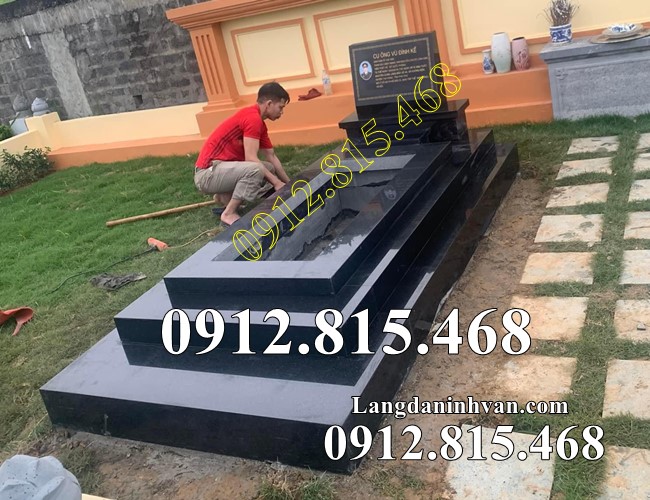 Mẫu mộ đá granite kim sa nguyên khối đẹp bán tại Quảng Ninh - Mộ đá hoa cương đẹp tại Quảng Ninh
