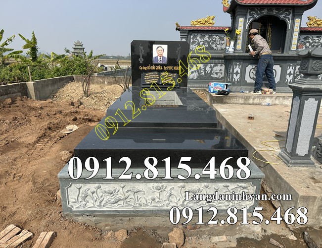 Mẫu mộ đá hoa cương nguyên khối đẹp bán tại Phú Thọ - Mộ đá đẹp tại Phú Thọ