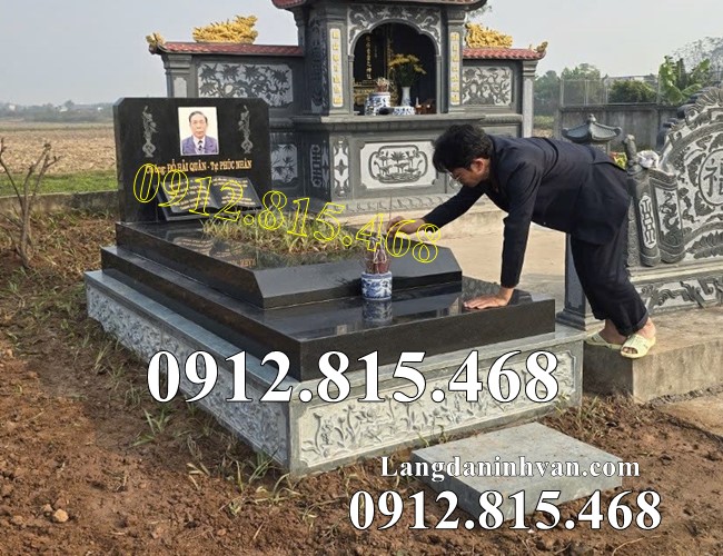 Mẫu mộ đá hoa cương nguyên khối đẹp bán tại Thái Nguyên - Mộ đá hoa viên tại Thái Nguyên