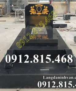 Mẫu mộ đá hoa cương tam cấp đẹp bán tại Phú Thọ - Mộ ốp đá granite kim sa tại Phú Thọ