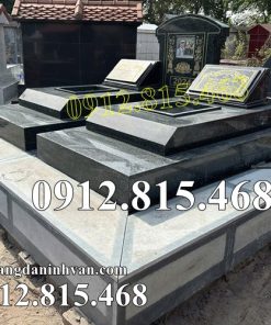 Mẫu mộ đôi đá granite đẹp bán tại Phú Thọ - Mộ đá khối tại Phú Thọ