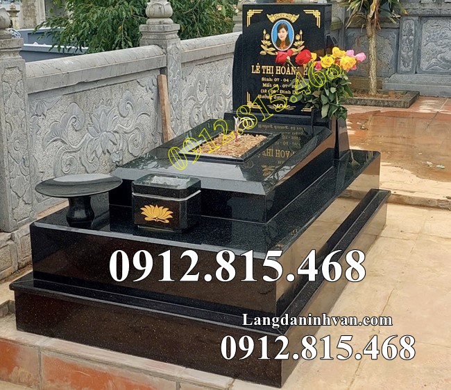 Mẫu mộ tam cấp đá granite đơn giản, hiện đại đẹp bán tại Quảng Ninh - Mộ đá tại Quảng Ninh