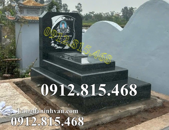 Mẫu mộ tam cấp đá hoa cương đơn giản hiện đại đẹp bán tại Thái Nguyên - Mộ đá đẹp tại Thái Nguyên