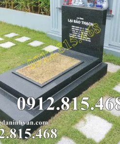 Mẫu mộ đá granite nguyên khối đơn giản đẹp bán tại Bắc Ninh - Mộ đá hoa viên tại Bắc Ninh