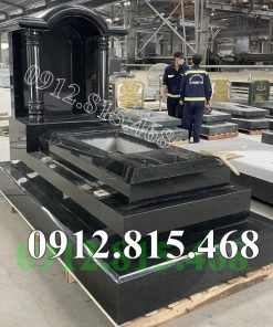 Mẫu mộ đá hoa cương Kim Sa Ấn Độ đẹp bán tại Đà Nẵng - Bia mộ đá taị Đà Nẵng