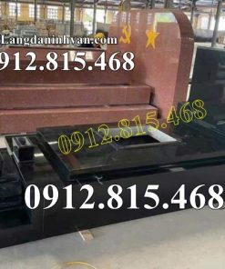 Mẫu mộ ốp đá granite kim sa Ấn Độ đẹp bán tại Bắc Ninh - Bia mộ đá tại Bắc Ninh