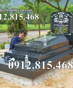Mẫu mộ tam cấp đá granite đơn giản hiện đại đẹp bán tại Bắc Ninh - Mộ đá hoa cương đẹp tại Bắc Ninh