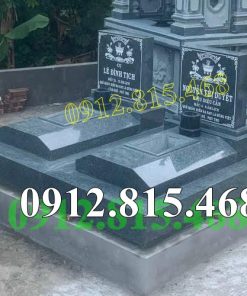 Mẫu mộ đôi đá hoa cương đơn giản đẹp 080 – Mộ đá đôi đẹp
