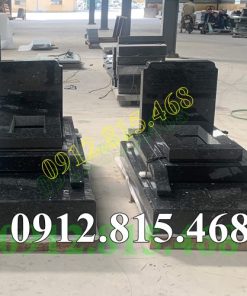 Mẫu mộ đôi đá hoa cương tam cấp đẹp 050 – Mộ đôi đá granite