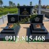 Mẫu mộ đôi đẹp đá hoa cương granite 060 – Mộ đá đẹp