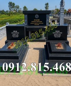 Mẫu mộ đôi đẹp đá hoa cương granite 060 – Mộ đá đẹp