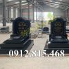 Mộ đôi đá hoa cương đẹp hiện đại 090 – Mẫu mộ đôi đá granite đơn giản