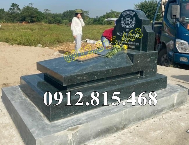 Địa chỉ bán mộ đá xanh rêu đơn giản tại Quảng Ninh - Mộ đá đẹp bán tại Quảng Ninh