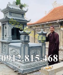 MXR64 Mộ đá xanh rêu bán tại Vĩnh Long – Mẫu chụp mộ đá đẹp tại Vĩnh Long, Bến Tre, Trà Vinh