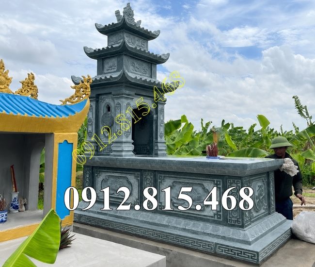 MXR67 Mộ đá xanh rêu bán tại An Giang – Mẫu chụp mộ đá đẹp tại An Giang, Kiên Giang