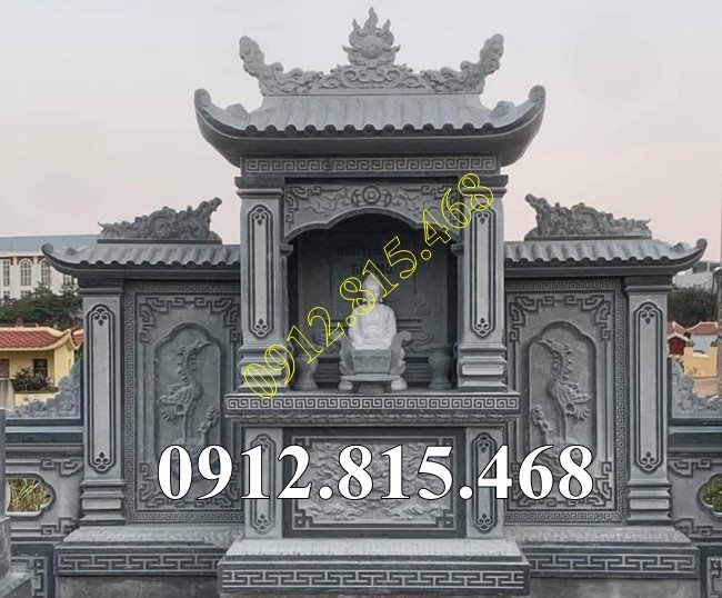 Mẫu lăng mộ đá xanh rêu đẹp bán tại Hải Phòng, Hải Dương - Mộ đá xanh rêu tại Hải Phòng