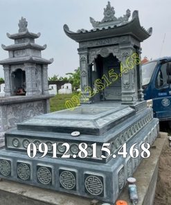 Mẫu mộ 1 mái đá xanh rêu đẹp bán tại Quảng Ninh - Mộ đá tại Quảng Ninh