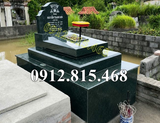 Mẫu mộ, chụp mộ để tro cốt đá xanh rêu đẹp bán tại An Giang, Kiên Giang - Mộ đá để tro cốt tại Kiên Giang