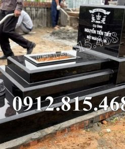 Mẫu mộ đá hoa cương Kim Sa Ân Độ đơn giản đẹp bán tại Hà Tĩnh - Mộ đá granite Kim Sa tại Hà Tĩnh