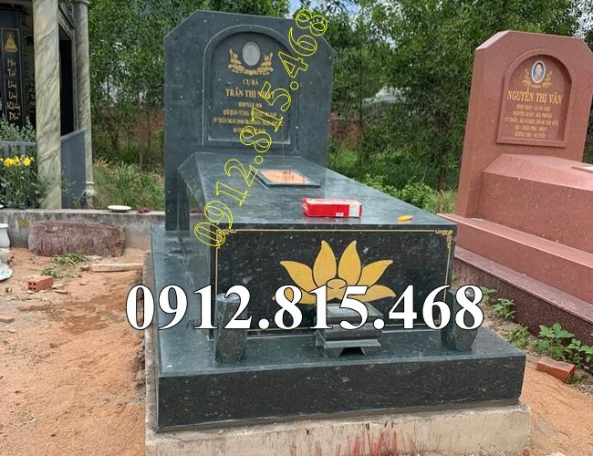 Mẫu mộ đá khối xanh rêu đẹp bán tại An Giang, Kiên Giang - Chụp mộ đá đẹp bán tại Kiên Giang