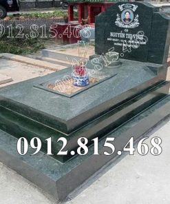 Mẫu mộ đá xanh rêu đơn giản đẹp bán tại Hưng Yên MXR89 – Mộ đá Hưng Yên, Thái Bình