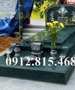 Mẫu mộ đá xanh rêu đơn giản đẹp bán tại Quảng Trị MDG74 – Mộ đá tại Quảng Trị, Quảng Bình
