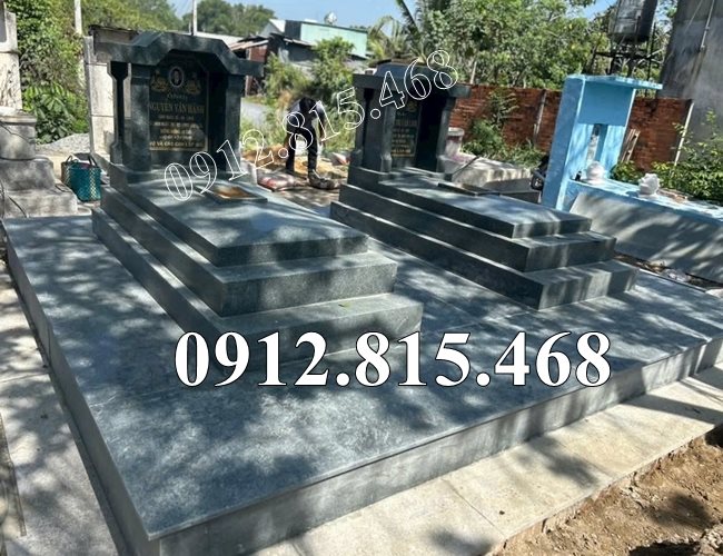 Mẫu mộ đôi đá hoa cương đẹp bán tại Hà Tĩnh - Mộ đá đôi đẹp tại Hà Tĩnh